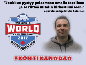 Mikä on lajihistoriasi?
Aloitin lajin 1998 syksyllä menemällä kaverini houkuttelemana Varkaus Steelersin treeneihin Kuopion kuplahalliin. Seitsemän vuotta tuli pelattua ja reissattua Varkaudessa, kunnes jenkkifutis palasi omaan kotikaupunkiin Kuopioon. Kuopiossa tuli pelattua vielä 10 vuotta. Ensimmäinen pelipaikka oli laitahyökkääjä ja Steelersin noustessa Vaahteraliigaan 2001 siirryin kulmapuolustajan paikalle. Divariin palattua tuli pelattua oikeastaan kaikkea muuta paitsi hyökkäyksen linjaa, mutta suurin osa ajasta vierähti pelinrakentajan paikalla.

Sotkeuduin melko aikaisessa vaiheessa myös valmennukseen ja seura-aktiivin hommiin. Alussa tuli tehtyä kaikenlaista lähinnä harrastajien rekrytointiin liittyvää hommaa. Myöhemmin on tullut toimittua useana vuonna seuran hallituksessa ja jopa puheenjohtajana. Junioritoiminnassa olen ollut useana vuotena mukana sekä valmentajana että muissa taustahommissa. Ja näiden lisäksi vähän kaikenlaisia hommia mitä on tullut milloinkin eteen.

Milloin ja miten päädyit valmentajaksi?
Varmaan ensimmäiset kosketukset valmentamiseen tulivat sitä kautta, että kun valmennusta ei treeneissä tai vaikkapa punttisalilla ollut niin piti alkaa kehittelemään itse suunnitelmaa treenaamisen pohjaksi. Huomasin, että tämähän on varsin mielenkiintoista touhua ja siitä se sitten pikkuhiljaa lähti kehittymään. Juniorivalmennuksessa olin varsinkin Kuopion päässä alusta asti mukana. Edustusjoukkueen valmennuskuvioissa tuli oltua myös mukana enemmän tai vähemmän aina vähän tarpeen mukaan. Tällä hetkellä valmennan Kuopio Steelersin U17-joukkuetta sekä naisten maajoukkueen takapuolustajia.

Mitä hyvältä valmentajalta vaaditaan?
Tärkeimpänä tulee mieleen motivaatio, jonka lähteenä ovat valmennuksen kohteen kannalta olennaiset asiat.

Kuka on esikuvasi?
Äitini.

Mitkä ovat takakentän pelaajan kolme tärkeintä ominaisuutta?
Hahmotuskyky, reagointikyky ja kehonhallinta.

Mitä odotat tulevilta MM-kisoilta?
Joukkue pystyy pelaamaan omalla tasollaan ja se riittää mitalin kirkastumiseen.