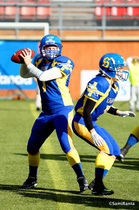 Vuonna 2016 Ruotsin peliä johti Lovisa Karlsson (7), joka on mukana myös lauantain ottelussa.
Kuva: Sami Ranta