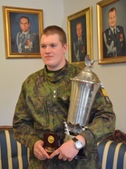 Saapumiserän paras sotilas Samuel Seppälä.