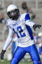 Cedric Johnson otti kiinni kahdeksan heittoa, joilla TAFT eteni 133 jaardia. Kolmannella neljänneksellä Johnson nosti touchdownillaan TAFT:n ensimmäistä kertaa johtoon.
Kuva: FSC Media