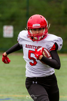 Multipelaaja Janina Virtanen on pelannut kauden aikana useita pelipaikkoja - myös pelinrakentajana - mutta Roostersin #5 kohtaa finaalissa viimevuotisen seuransa erityisesti laitahyökkääjänä.
Kuva: Eki Tanskanen