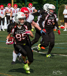 Trojansin nopea hyökkääjä Jutta Luhtala (85) pelaa hyökkäyksessä sekä laitahyökkääjänä että keskushyökkääjänä. Välierässä Pietari Valkyriesiä vastaan Luhtala teki reilun 70 jaardin touchdownin lentopotkaisijan paikalta.
Kuva: Eki Tanskanen