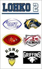 Lohko 2 kuusi joukkuetta