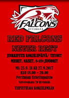 Syyskuussa Falcons järjestää kaksi kokeilupäivää miesten joukkueesta kiinnostuneiden lisäksi myös naisten ja juniorijoukkueiden toiminnasta kiinnostuneille.