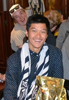 Pelaajien keskuudestaan valitsema tsempparipalkinnon onnellinen vastaanottaja Andy Pham.