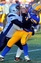 Aleksi Kriivarinmäki pelasi ottelussa paljon ja kovilla tehoilla. kuva touchdown.fi