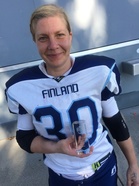 Suomen parhaaksi pelaajaksi valittu Tiina Möttönen.