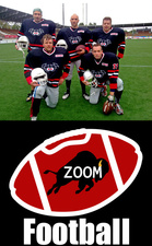 Zoomin aloitusviisikko: alhaalla vas. Stenka Christiansen, Sami Hokkanen. Ylhäällä vas. Petja Lähde, Aku Louhimies ja Hynde Hynönen.