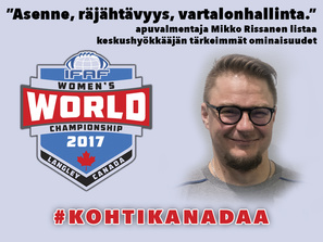 Mikä on lajihistoriasi?
Aloittanut pelaajana 1992 Kouvolassa.

Seinäjoki Crocodiles 1995–2008

Crcodilesin Naistenjoukkueen HC ja OC 2010–2014

Maajoukkueen pelipaikkavalmentaja (RB) 2014–

Crocodilesin miestenjoukkueen pelipaikkavalmentaja (RB) ja erikoisia 2015–

Milloin ja miten päädyit valmentajaksi?
Seurassa tarve valmentajalle nousi esiin 2009, kun ensimmäistä naisten Am-joukkuetta alettiin laittaa kasaan Seinäjoelle.

Mitä hyvältä valmentajalta vaaditaan?
Kärsivällisyyttä, muuntautumiskykyä, tiedollinen ja taidollinen osaaminen, itsekritiikki sekä kykyä kohdata valmennettavat yksilöinä.

Kuka on esikuvasi?
Tietysti isoveli Marko Rissanen.

Mitkä ovat keskushyökkääjän kolme tärkeintä ominaisuutta?
Asenne, räjähtävyys, vartalonhallinta.

Mitä odotat tulevilta MM-kisoilta?
Mitalia.