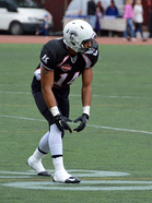 Trojansin Roman Runner pelaa sunnuntaina entistä seuraansa vastaan. Runner on ollut alkukaudesta turkulaisten ykköslaitahyökkääjä, mutta pelaa Crocodilesia vastaan ensisijaisesti kulmapuolustajana.
Kuva: Kari Toivonen