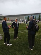 Päävalmentaja Kai Lindblad (kesk.) on tyytyväinen viikonlopun leiriin ja joukkueen kasvaneeseen iskukykyyn.